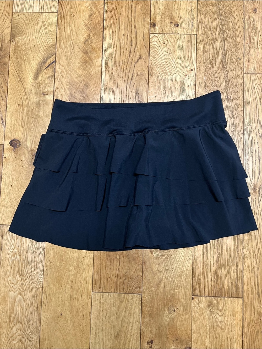 JoyLab Black Tiered Ruffle Mini Skirt with shorts